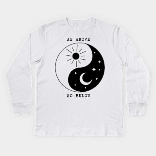 As Above So Below Kids Long Sleeve T-Shirt